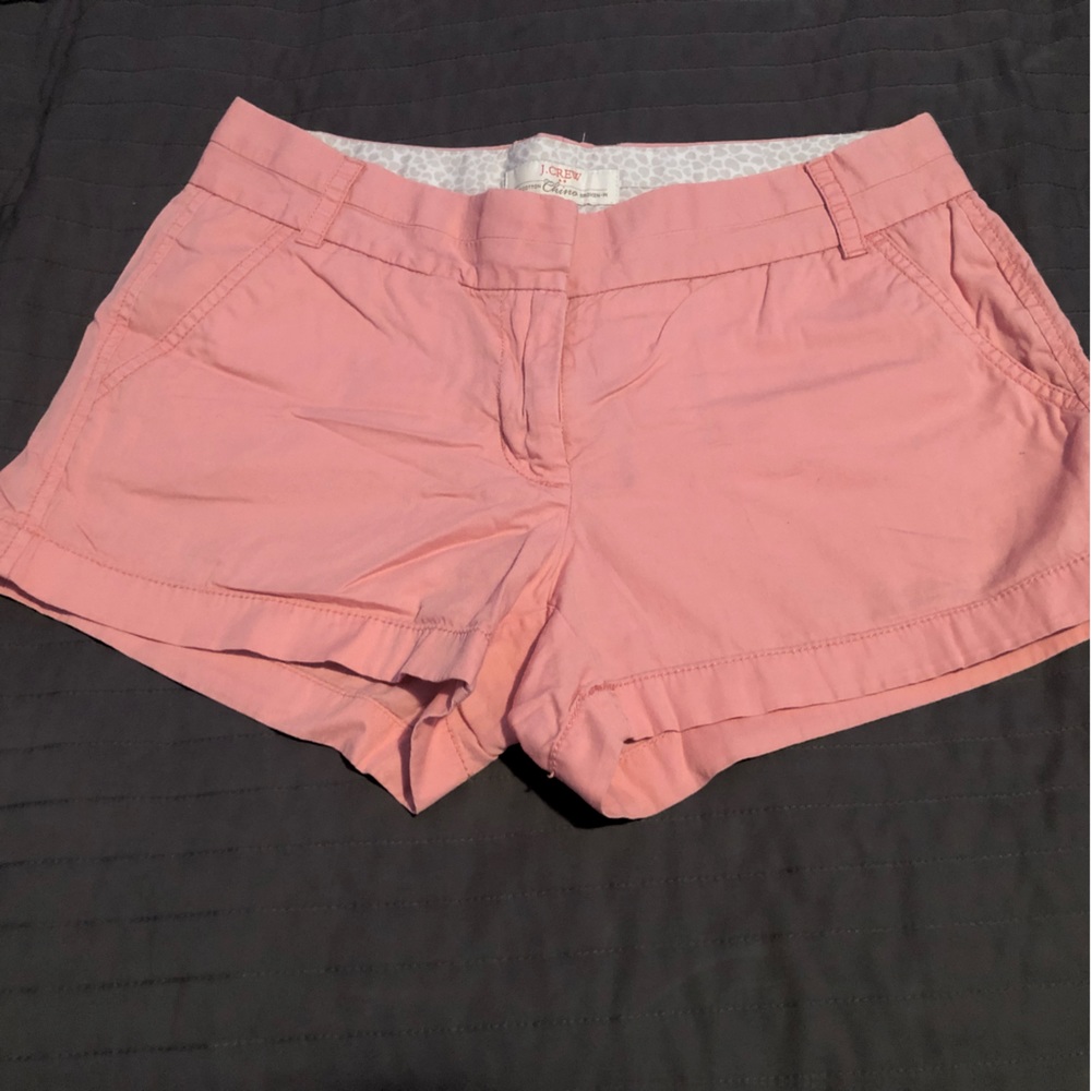 J. Crew 100% Cotton Broken in chino pink shorts